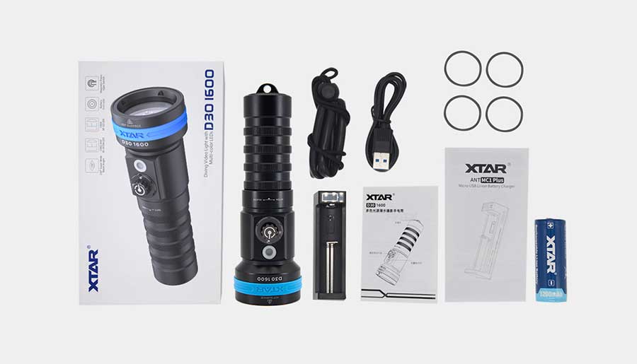 XTAR D30 1600 Flashlight slider18 